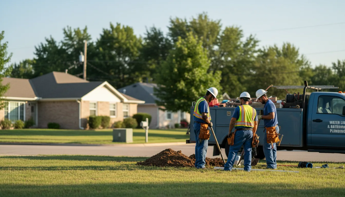 Residential water line and bathroom plumbing service in Hanover, ME